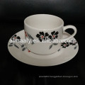 simple design ceramic tea cup and saucer set